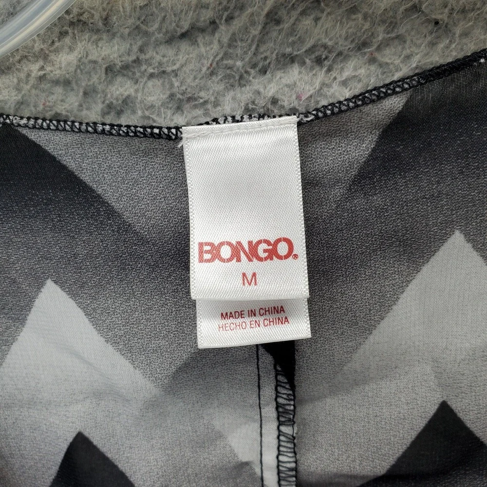 Bongo Smock Swim Cover-Up Dress Women M Multi Sheer Gradient Chevron Deep V-Neck - Picture 5 of 7